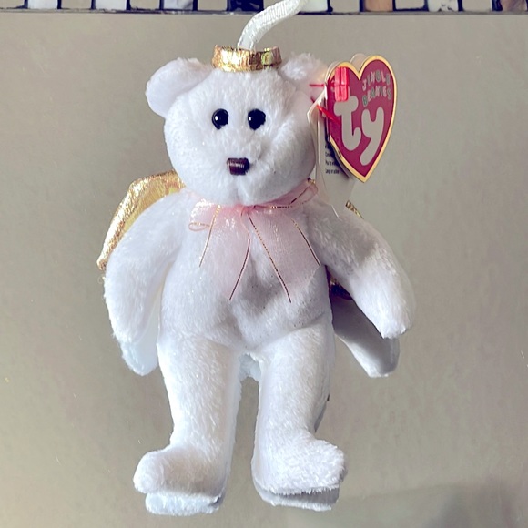 🎄 TY Jingle Beanie Christmas Ornament Halo Angel Teddy Bear 🧸 - Picture 1 of 3